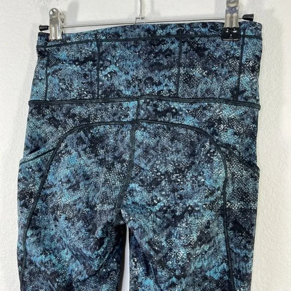 Lululemon Fast And Free 7/8 Tight Fairisle Multi‎ Black size 4